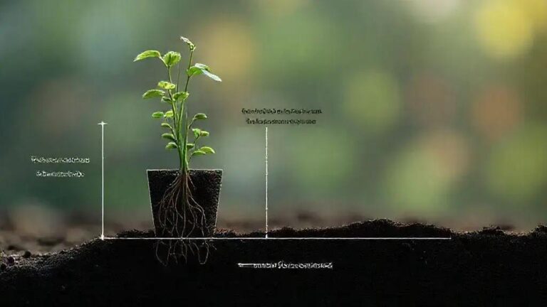 Proporção entre profundidade do vaso e comprimento de raiz esperado