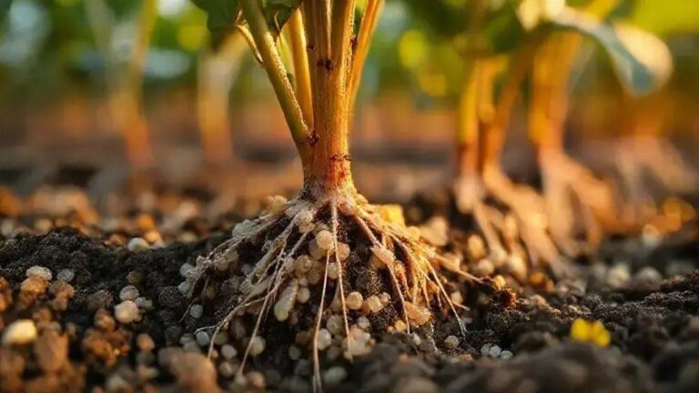 Fertilizante de NPK 5:10:10 para desenvolvimento radicular sem queimar raízes jovens