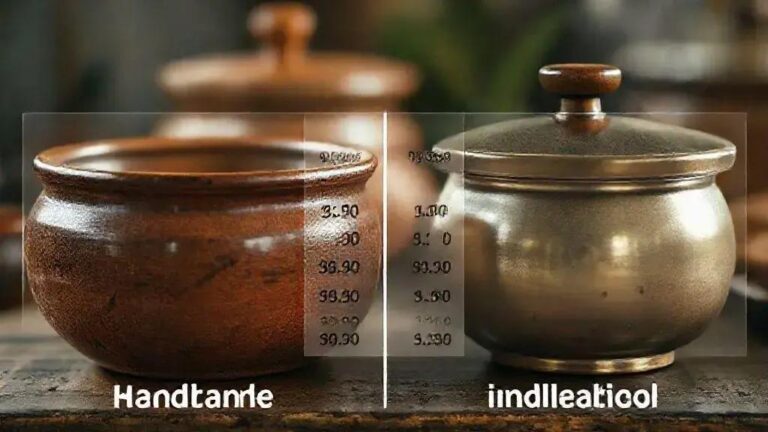 Custo por unidade de vaso artesanal versus industrial comparado