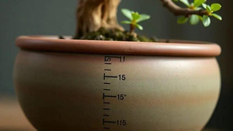 Marcação de profundidade no vaso para controle de altura de plantio