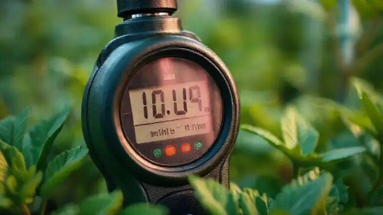 Condutividade elétrica ideal entre 1.0-1.4 mS/cm para folhagem saudável